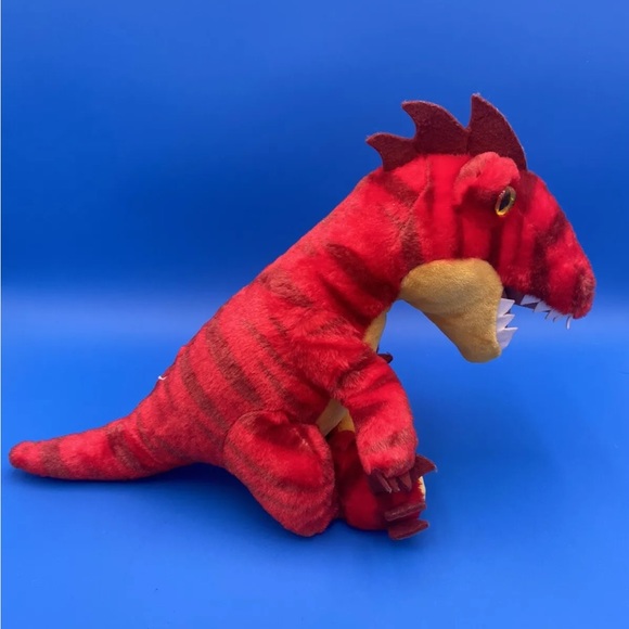 Build A Bear Plush Raptor Dinosaur Red Yellow BAB 18 Inch Stuff Animal - Picture 4 of 9